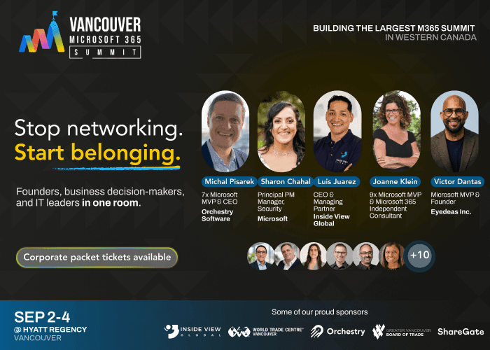 Vancouver Microsoft 365 Summit 2026 cover