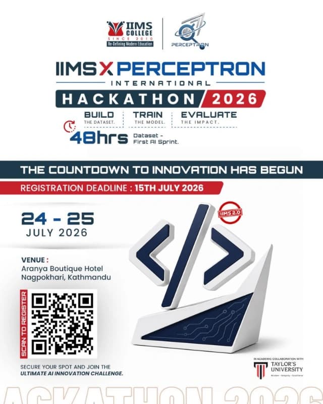 IIMS X Perceptron International Hackathon 2026 cover
